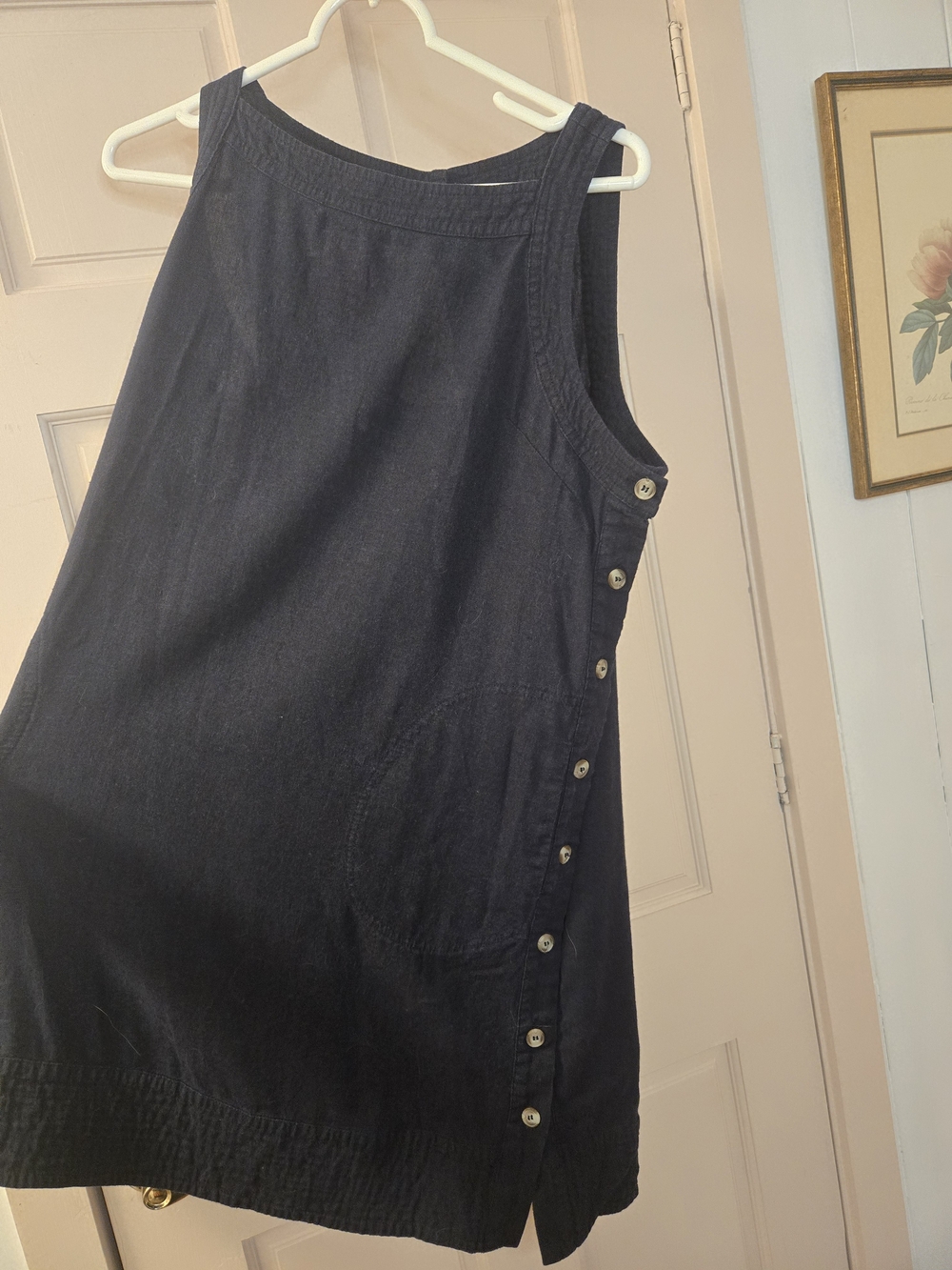 For Cynthia Black Button-Side Mini Dress
